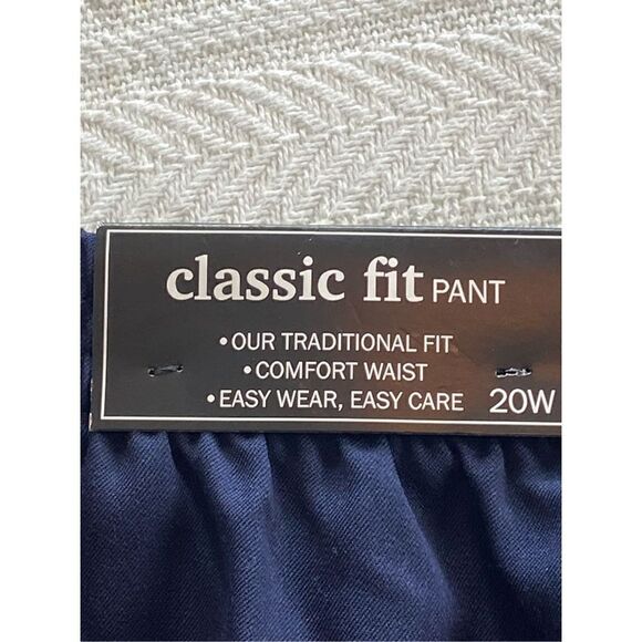 ALFRED DUNNER Women’s 20W Classic Fit Pants - Navy - Picture 7 of 8